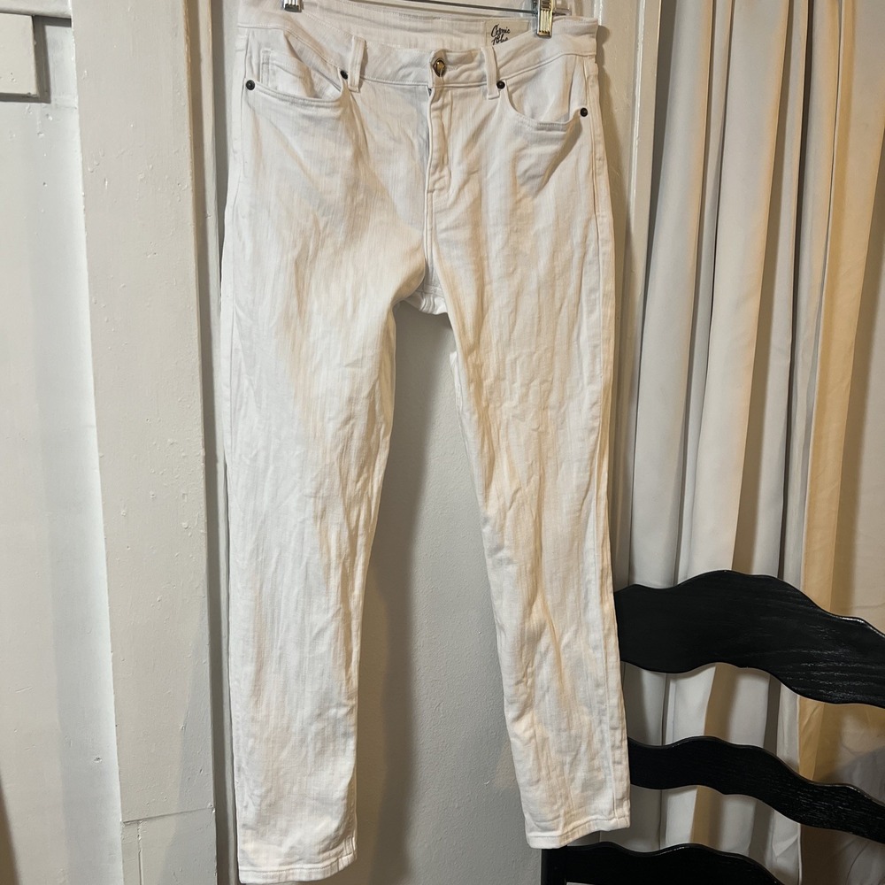 Cosmic Blue Love  White Jeans Size 30